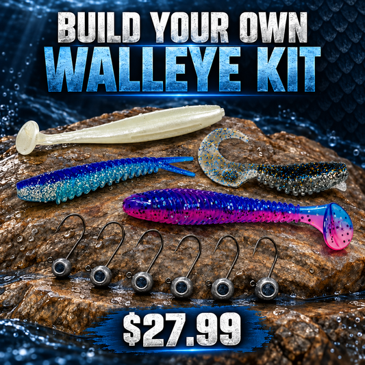 Build Your Own Walleye Kit with Twin Cities Tackle plastics and jig heads
