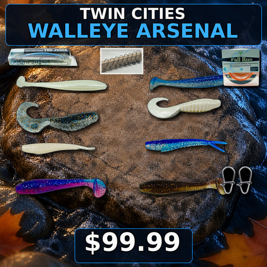 Twin Cities Walleye Arsenal featuring actual Twin Cities Tackle products